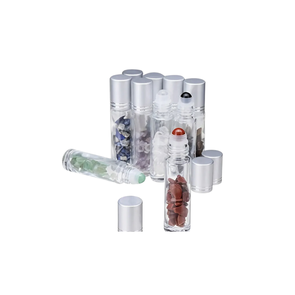 Essential Oil Roller Ball with Gemstones