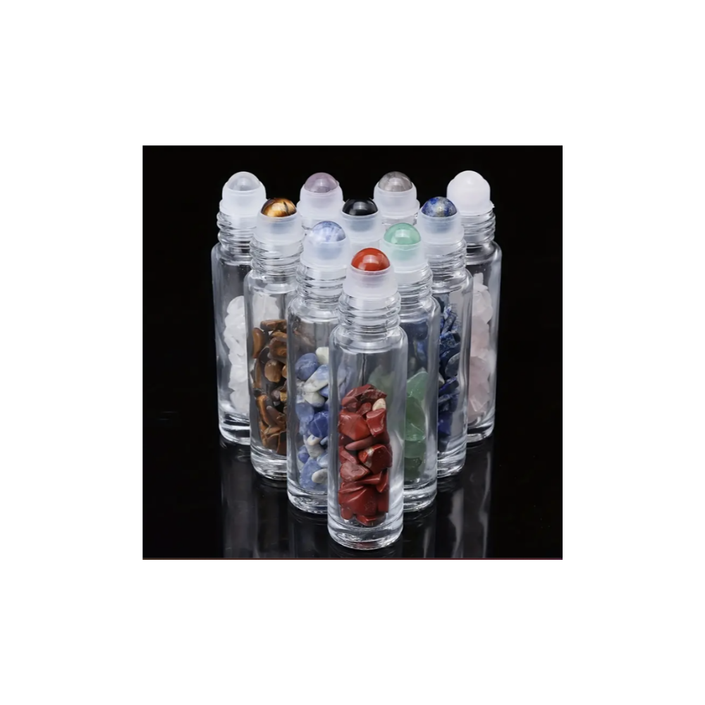 Essential Oil Roller Ball with Gemstones
