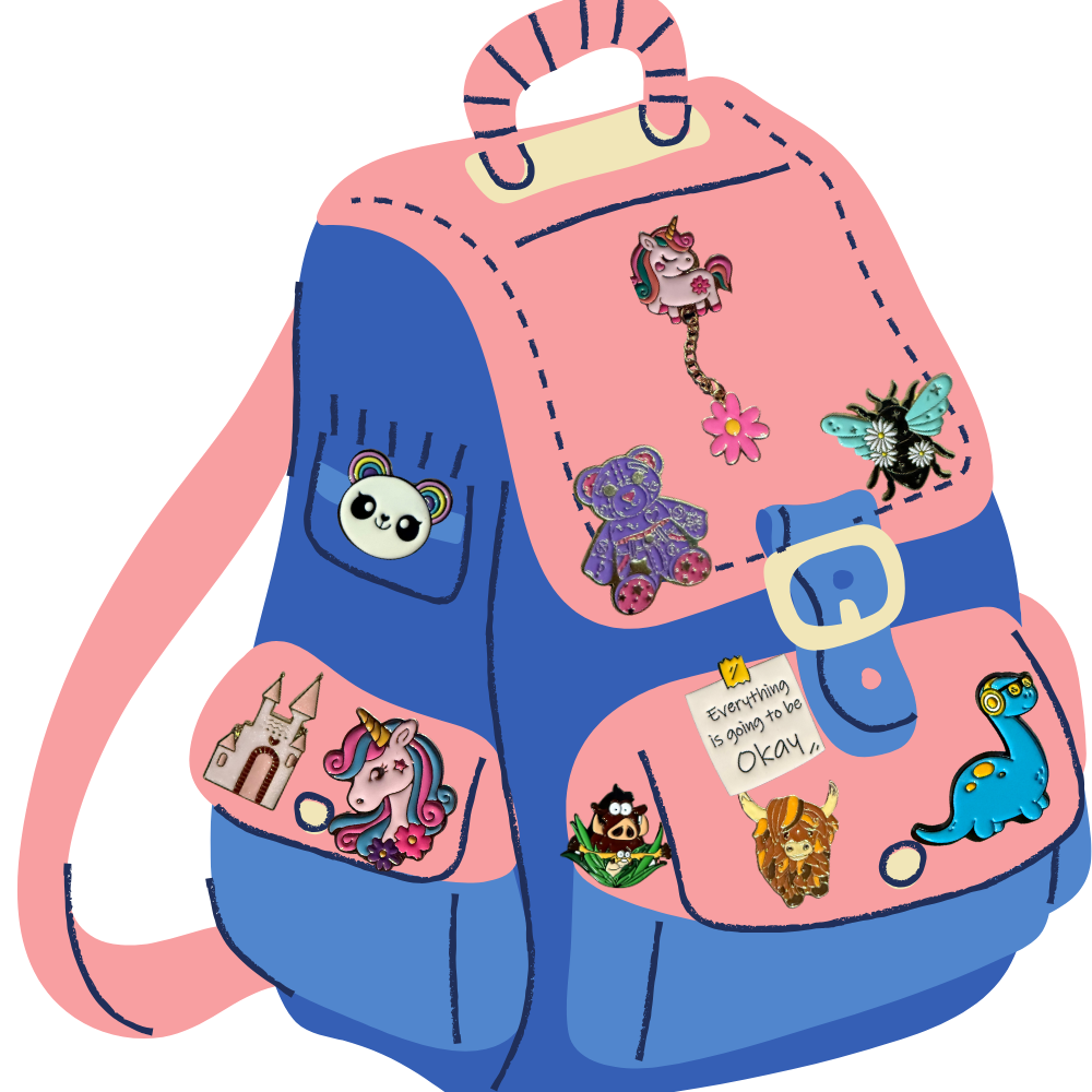 Kids - Enamel Pin badges for all occasions! Decorate your hat, jacket, school bag, lunch bag, scarf and more.