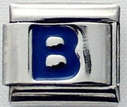 Italian Charms 9mm - Letters in Blue