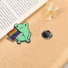 Frog Rainbow LGBTQ Detail Party Badge