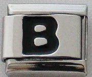 Italian Charms 9mm - Letters in Black