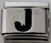 Italian Charms 9mm - Letters in Black