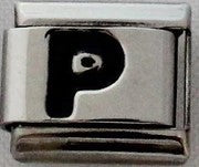 Italian Charms 9mm - Letters in Black