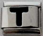 Italian Charms 9mm - Letters in Black