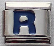Italian Charms 9mm - Letters in Blue