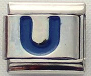 Italian Charms 9mm - Letters in Blue