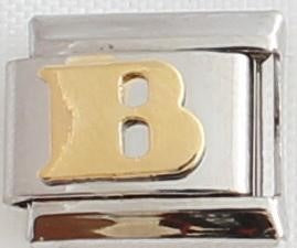 Italian Charms 9mm - Letters in Gold Plated