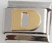 Italian Charms 9mm - Letters in Gold Plated