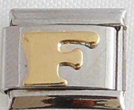 Italian Charms 9mm - Letters in Gold Plated