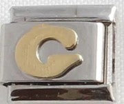 Italian Charms 9mm - Letters in Gold Plated