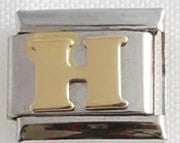 Italian Charms 9mm - Letters in Gold Plated