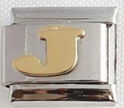 Italian Charms 9mm - Letters in Gold Plated