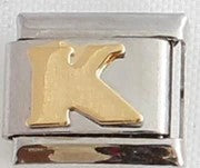 Italian Charms 9mm - Letters in Gold Plated