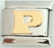 Italian Charms 9mm - Letters in Gold Plated