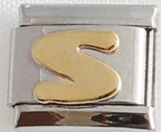 Italian Charms 9mm - Letters in Gold Plated