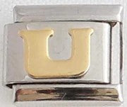 Italian Charms 9mm - Letters in Gold Plated