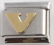 Italian Charms 9mm - Letters in Gold Plated