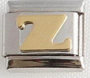 Italian Charms 9mm - Letters in Gold Plated