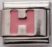 Italian Charms 9mm - Letters in Pink
