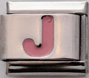 Italian Charms 9mm - Letters in Pink