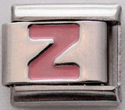 Italian Charms 9mm - Letters in Pink
