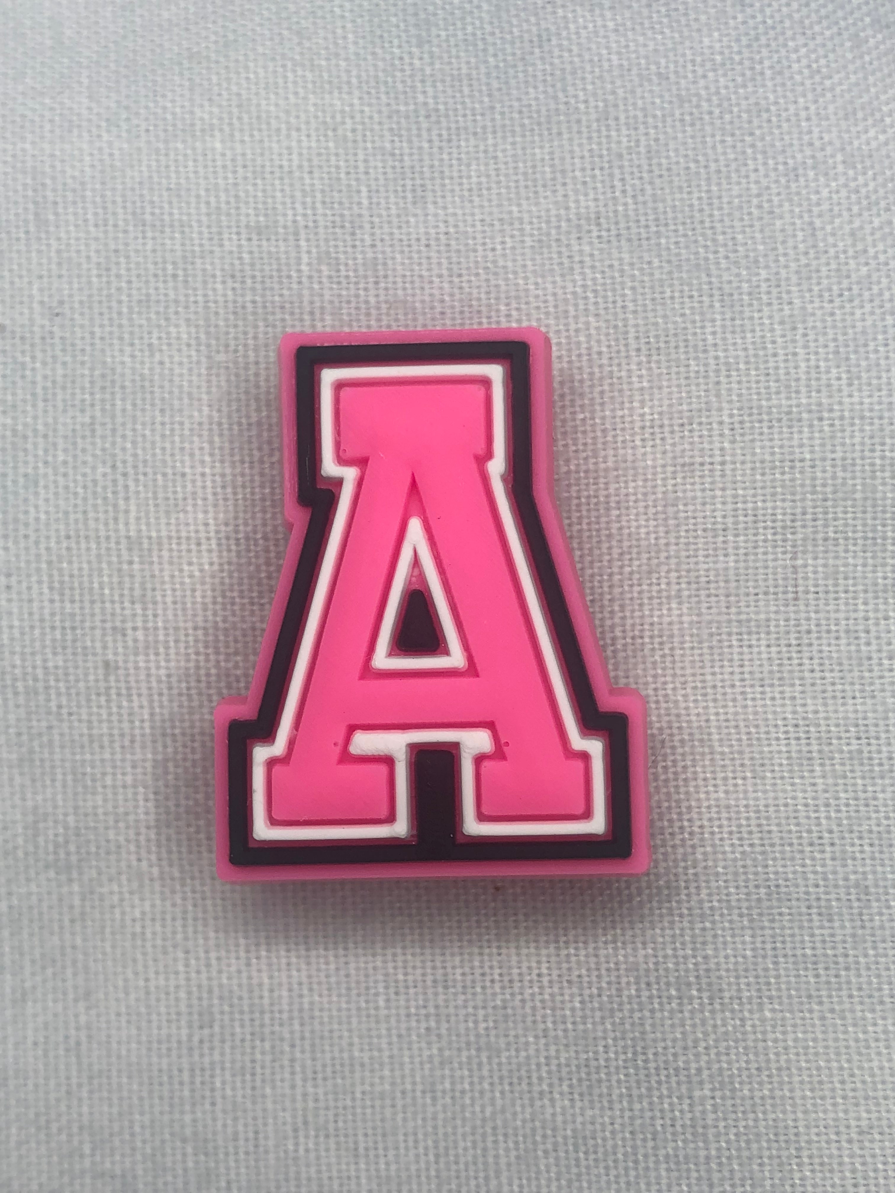 Crocs Shoe Charms - Letters in Pink | White | Black